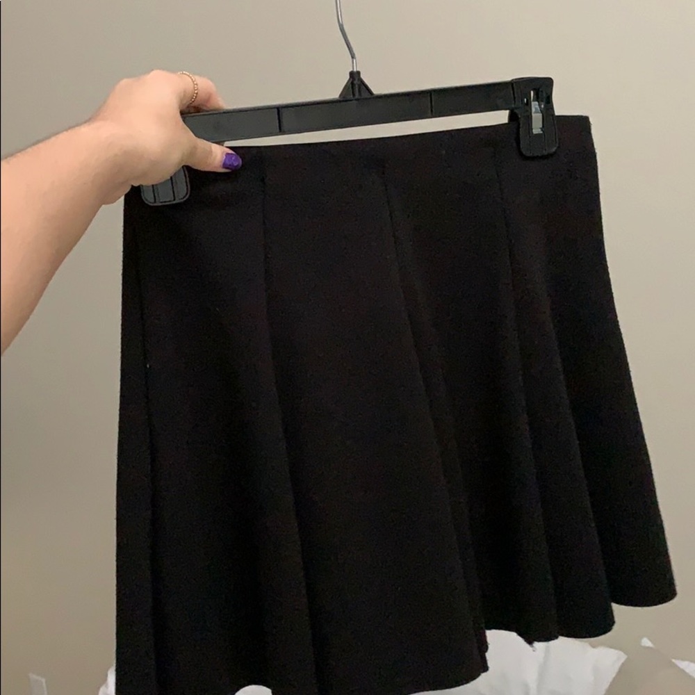 Plain black circle skirt